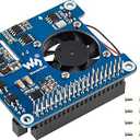 Waveshare POE HAT (C) for Raspberry Pi 4B/3B+, Power over Ethernet HAT, Supports IEEE 802.3af/at Compliant Network, 12V and 5V Power Outputs for Using More Peripherals