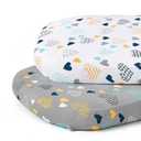 Stretch Fitted Bassinet Sheet Set BROLEX 2 Pack Cradle Sheets for Bassinet Pad/Mattress,Unisex Boys Girls,Ultra Soft,Heart Pattern