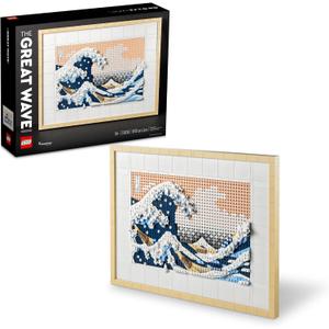 LEGO Art Hokusai The Great Wave Framed Japanese Wall Art Building Set - Unique 3D Puzzle Wall Decor for Home, Room, or Office - Arts and Crafts for Adults, Ages 18+ - Gift for Mother's Day - 31208 (multi-color)