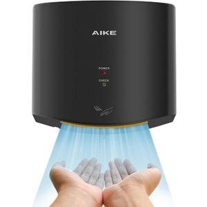 AIKE Air Wiper Compact Hand Dryer 110V 1400W Black (with 2 Pin Plug) Model AK2630S