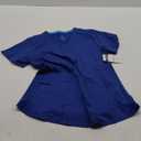 Med Couture V-Neck Scrub Top for Women with 4 Pockets, Rib-Knit Side Panel, and Shirttail Hem MC7459 (Small, Galaxy)