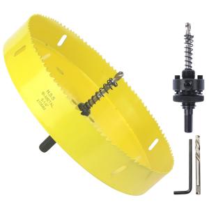 8-1/4 inch Hole Saw for Wood,Soft Metal,Drywall,Plasterboard and Plywood,210mm Bi-Metal Hole Saw with Arbor Mandrel