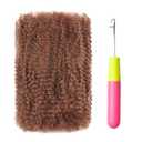 EV&ET Pre-sretched Afro Kinkys Bulk Human Hair Human Hair for Locs/Twists/Braids/Repair Locs Afro Kinky Curly Bulk Can Bleach And Dye(#30,12inch 50g)