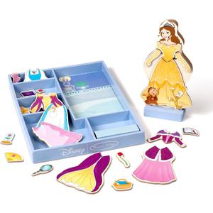 Melissa & Doug Disney Belle Magnetic Dress-Up Wooden Doll Pretend Play Set (30+ pcs)