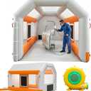 10x8.5x7ft Inflatable Paint Booth, Light Water-Resistant 210D Oxford Portable Spray Booth with Powerful Blower, Professional Mobile Workshop for Car Parts Furniture Crafts