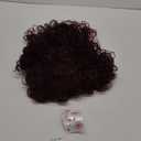 Felek 16inch Curly Lace Front Wigs Middle Part Jerry Curl Wig Ombre Burgundy Color T Lace Front Curly Synthetic Pre-Plucked Deep Curly Wigs For Black Women(T1B/BUG)