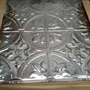 American Tin Ceilings [5-Pack Kit] Nail-Up Metal Tiles in Pattern #2 Nail-Up and Color Unfinished. 24" x 24" [20 sq ft] Genuine Tin | Made in The USA | Model: n-p02-raw