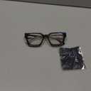 livho Oversized Eyewear Frame for Woman and Men - Rectangle Fashion Glasses for Computer, Chic Preppy Frame