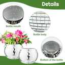 6 Pcs Silver Mirror Disco Vase - 3" X 4" Disco Ball Vase for Centerpieces, Glass Planter Candle Holder for Wedding, Birthday, Party, Office, Bedroom