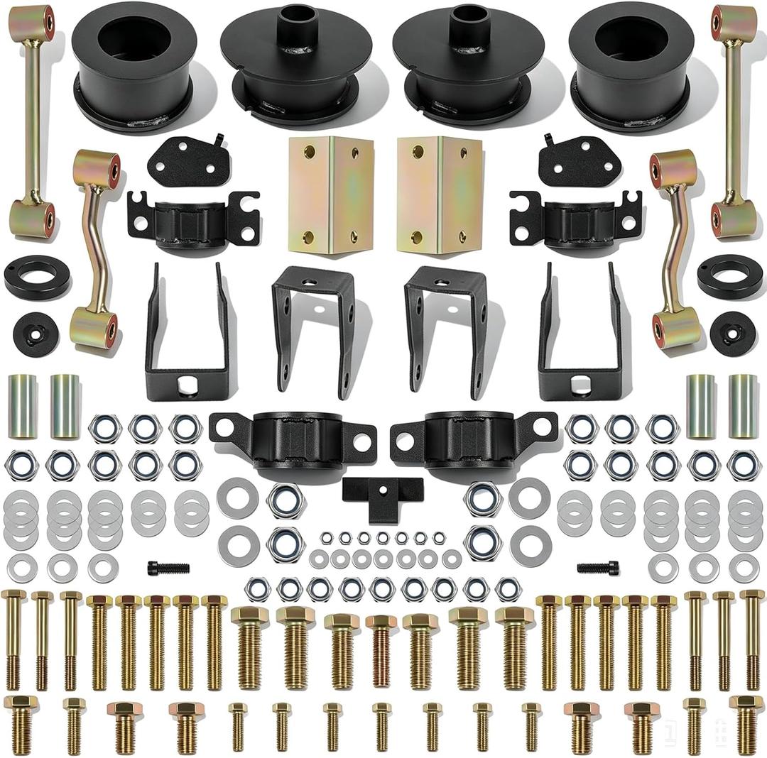 For JL 2.5" Leveling Lift Kit, Front & Rear Suspension Full Lift Kit for Jeep Wrangler JL JLU 2/4 Door 2018-2023 Unlimited Sports Sahara Freedom with Coil Spring Spacers and Stabilizer Bar End Link