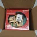 Santa's Ski Lodge GC126, Miniature Collectable Building for Christmas and Holiday displays. Wood Table top Display or Ornament. Hand Crafted in The Richmond Virginia, USA Area.