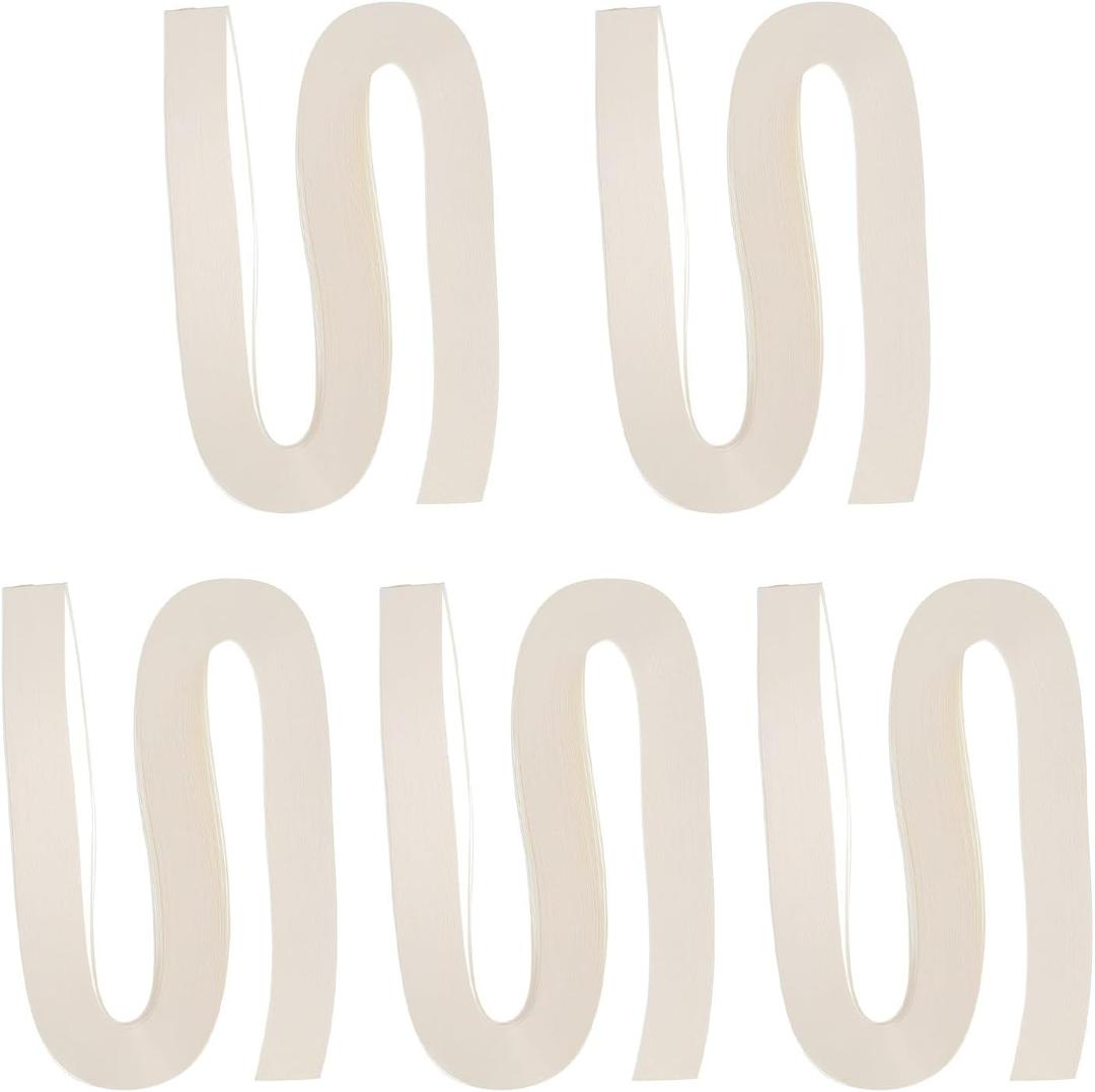 PATIKIL 600pcs Quilling Strips Paper 1/8"(3mm) 21"(54cm) Origami Paper Quilling Strip for Art DIY Hand Craft Christmas, Cream White