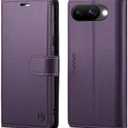 Wallet Case for Google Pixel 10a, RFID Blocking Credit Card Holder, PU Leather Folio Flip Kickstand Protective Shockproof Cover for Pixel 10a (Purple)