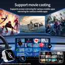 HYPAX Wireless CarPlay Adapter-4 in 1 Screen Mirror Link Car Adapter Android Auto Multi-User Seamless Connection Converts Wired to Wireless CarPlay Adapter - No Latency from iOS 10+ to Screen w/USB-C