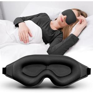 3D Advanced Eye Mask for Sleeping，Ultra Delicate Soft Skin Friendly Eye mask，100% Blackout Sleep Eye Mask for Sleep, Eyelash Extension Sleep mask