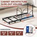 Dual Pull Out Trash Can Under Cabinet Rack-No Can Included, Under Sink