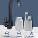 Soap Dispenser Ceramic with Easy-to-Press Pump Hand Lotion Liquid Dispenser for Shampoo Bathroom Kitchen 12 oz White
