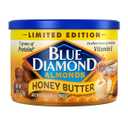 6 x Blue Diamond Almonds, Snack Nut Flavored Honey Butter perfect for on-the-go and snacking, 6 Ounce Can (EXP 06/02/26)