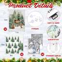 5 Pcs Winter Canvas Wall Art Snowman Winter Scene Pictures Rustic Let It Snow Prints Wall Decor Pine Tree Reindeer Snowy Prints for Living Room Bedroom Indoor Home Artwork Decorations