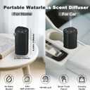 Waterless Essential Oil Diffuser with Handle, Scent Diffuser for Car Home Office Bathroom with Timer, Small Rechargeable Aromatherapy Diffuser, Portable Cordless Aroma Car Diffuser, Black