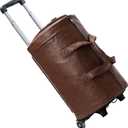 3-in-1 Convertible Rolling Garment Duffel Bag with Wheels, Brown, 50L | Carry On Travel, Wrinkle-Free Hanging Suit Dress, Weekender Bag, Detachable Cart Shoulder Strap, For Men Women