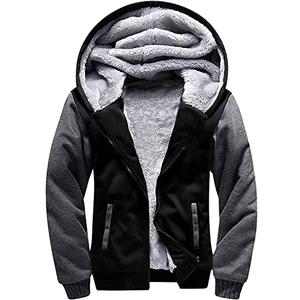 GEEK LIGHTING Boys Sherpa Lined Hoodie Kids Fleece Sweatshirt Full Zip Hooded Jacket Size S