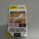 2 x 4 Clear Silicone Wall Protector Strips  Self-Adhesive Door Slam Stoppers & Noise Dampening Bumpers for Cabinets, Car, Toilet Lids, Drawers, Shower  5.5" x 0.7" x 0.2" by Vellax