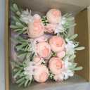 Meldel Pink Boutonniere for Men, Set of 6, Groom and Best Man Boutonniere with Artificial Flower,for Wedding Ceremony Anniversary, Formal Dinner Party, Fall Vintage Rustic Wedding Prom