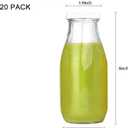 QAPPDA 12 oz Glass Bottles, Glass Milk Bottles with Lids, Vintage Breakfast Shake Container, Vintage Drinking Bottle with Chalkboard Labels and Pen for Party,Kids,Set of 20