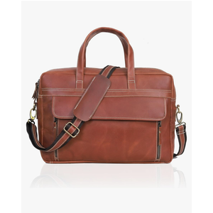 Full Grain italian Leather Briefcase for Men Top Choice Gifts Handcrafted Laptop Bag with Multiple Compartments Tan