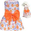 choyaxo Floral Dog Dress Cute Dog Skirt Pet Dress Summer Pet Clothes for Puppy Small Cats