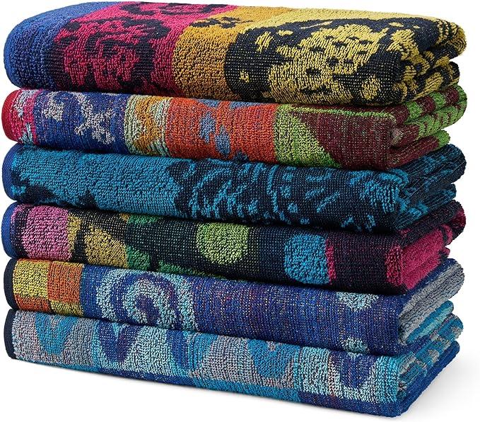 Ben Kaufman Terry Beach & Pool Towel - Large Cotton Towels - Soft & Absorbant - Assorted Colors - 30” x 60” - 6 Pack