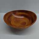 Lipper International Cherry Finished Wavy Rim Serving Bowl for Fruits or Salads, Matte, Large, 13" x 12.5" x 5", Single Bowl