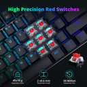 Redragon Mechanical Gaming Keyboard with Red Switches, Wired Keyboard Mechanical with RGB Backlit, Fully Progammable, Durable Aluminum Frame, Anti-Ghosting for PC Windows Mac, K565, Black