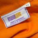 Arvilhill 5 Pcs Prisoner Costume for Men Orange Short Sleeve Uniform Outfit with Handcuffs Sign Number Stickers Tattoo Halloween Clothing M