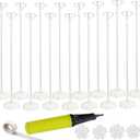 Balloon Stand Kit, 15 pack Balloon Stick Holder with Base for Table Top Centerpiece Party Decoration, Reusable Balloon Column Stand Suit for Happy Birthday/Graduation/Wedding Parties