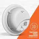 First Alert Smoke Alarm, Battery-Operated Detector with Test & Silence Button, SMI100, 1-Pack