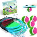 Jalunth Ball Catch Set Games Toss Paddle - Pool Beach Toys Back Yard Outdoor Games Backyard Throw Sticky Set Age 3 4 5 6 7 8 9 10 11 12 Years Old Boys Girls Kids Adults Family Easter Gifts Azure