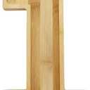 15.8'' Bamboo Wooden Number Charcuterie Board Box, Fillable Number 1 Serving Tray, Wood Charcuterie Boards for Fruit Cheese Platter Vegetable Food Dish Plates, Anniversary Birthday Party Decoration