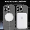 3 x SU - iPhone 16 Premium Gray Suede Magnetic Case - SU.Shield Slim & Protective Design, Compatible with MagSafe, Wireless Charging Suede Phone Case for iPhone 16 (6.1") (Dark Grey (Suede))