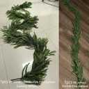6 Ft Extra Full Christmas Garland Delux Real Touch Norfolk Pine Garland Christmas Decorations Lush Realistic Greenery Garlands for Mantle, Table, Stair, Railing, Fireplace Indoor Outdoor Holiday Decor