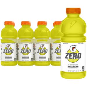 Gatorade Zero Sugar Thirst Quencher Sports Drinks, Lemon-Lime, 20 Ounce Bottles (Pack of 7) BB OCT1726