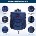 Karamagic Cooler Backpack 30 Cans,Portable Backpack Coolers Insulated Leak Proof,Made with Water-Resistant 900D Oxford Lightweight Cooler Bag for 12h Hot/Cold Retention (Navy Blue(900D))