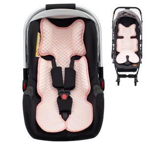 Baby Car Seat Cooler Pad, Mink Dot Car Seat Cooling Pad for Girls Boys, Stroller Cooling Pad with 3D Breathable Mesh, Multifunctional Infant Car Seat Cooling Insert Liner for Summer (Pink)