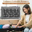 12 Pcs Portable Travel Hangers for Cruise Ship Essentials 2026, Plastic Folding Foldable Hangers Clothes Drying Rack Travel Accessories for Suitcase, RV, Camping, Flying, Hotel, Road Trip (Black)
