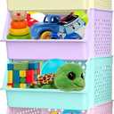 Large Stackable Storage Bins Open Front for Pantry Storage, 4 Pack - Multi
Sturdy Plastic, Easy Stacking, Open Front Access, Ventilated Sides, Vertical & Space Saving Pantry Organizers and Storage Bin