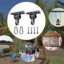 ABUSA Heavy Duty Bronze Swing Hangers Screws Bolts Included Over 5000 lb Capacity Playground Porch Yoga Seat Trapeze Wooden Sets Indoor Outdoor (4 Pack)