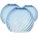 3-Pack Blue Ripple Glass Globe Cover for Ceiling Fixture Replacement, E26 Base 1-5/8 Inch Fitter, Globe Cover for Ceiling Wall Fixtures Lamp Posts or Streetlights