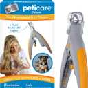 Allstar Innovations PetiCare LED Light Pet Nail Clipper- Great for Trimming Cats & Dogs Nails & Claws, 5X Magnification That Doubles as a Nail Trapper, Quick-Clip, Steel Blades