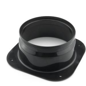 Dryer Vent Wall Plate 5Inch/125mm ABS Plastic Air Duct Connector Flange Panel Duct Connector Flange Inlet Fitting for Ventilation Straight Pipe, Wall and Ceiling (Square to Round)